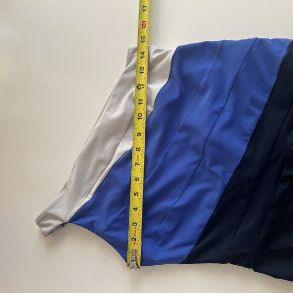 Summersalt Women’s 12 Sidestroke One Shoulder One Piece Swimsuit Blue Stripe - Picture 7 of 8